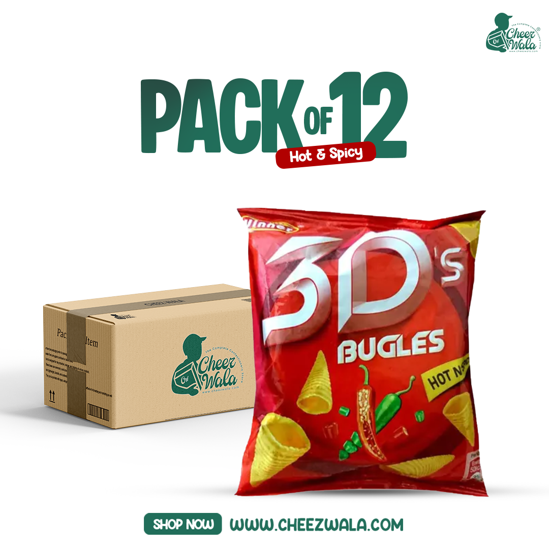 Winner | 3D Bugles Hot & Spicy 11gms - Pack of 12