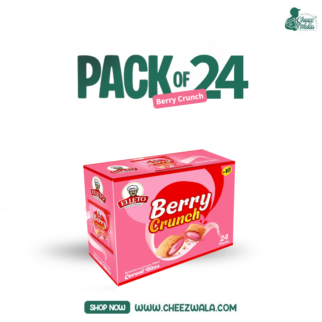 Elieto | Berry Crunch Strawberry Filled Cereal Pillow - Pack of 24 (Rs.10)