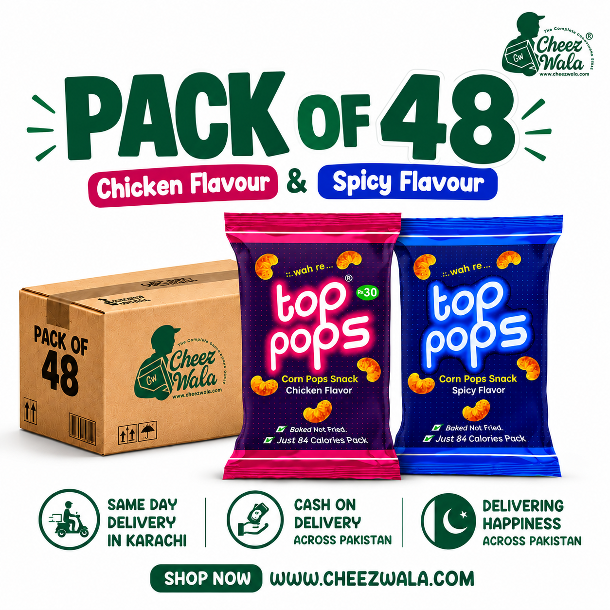 Niaz | Top Pops Mix (Blue & Red) - Pack Of 48