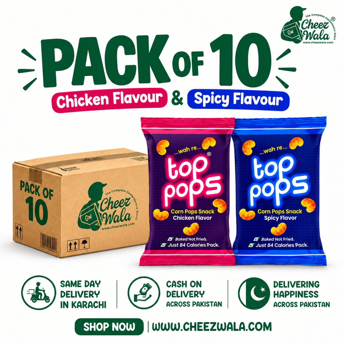 Niaz | Top Pops Mix (Blue & Red) - Pack Of 10