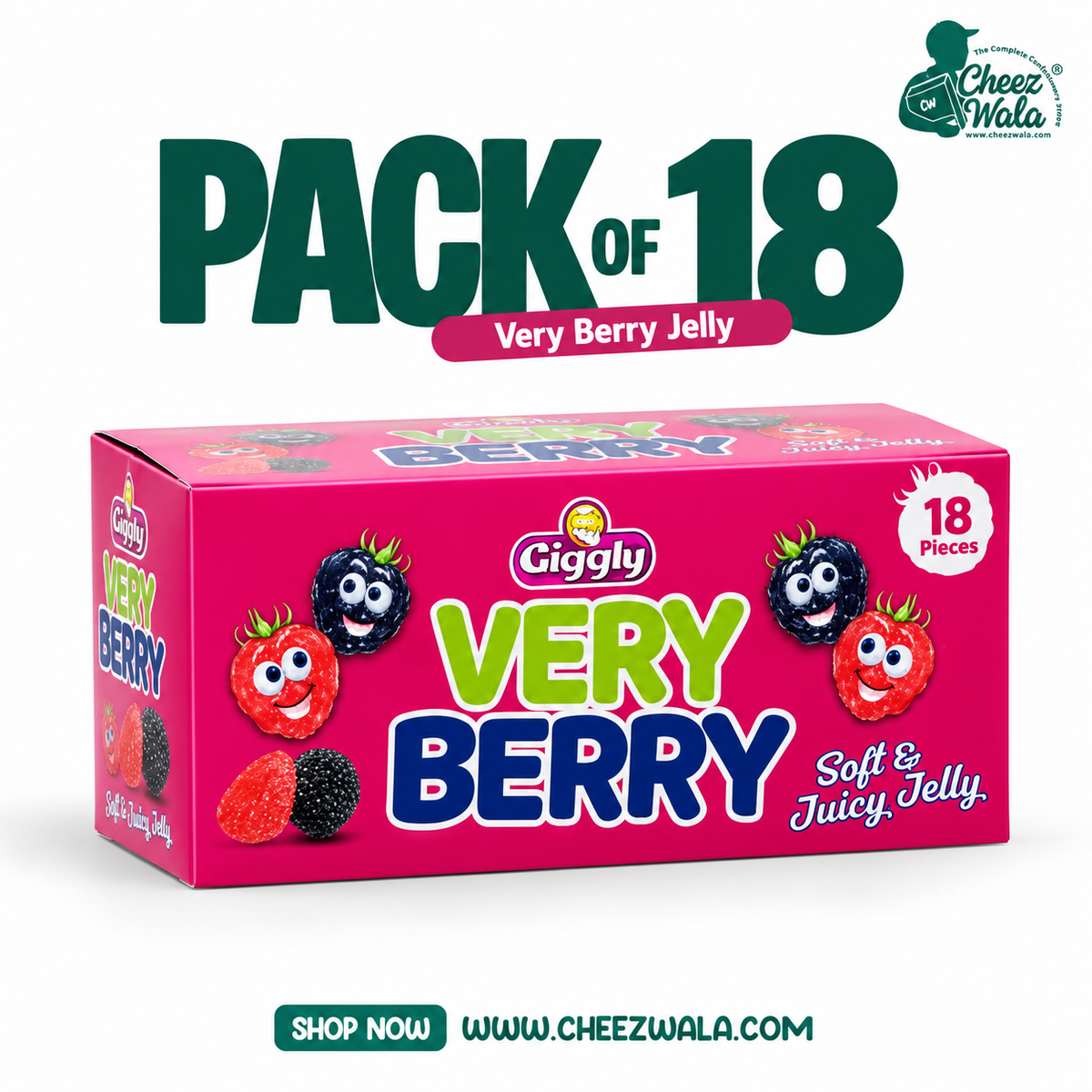 Giggly | Very Berry Jelly - Pack of 18