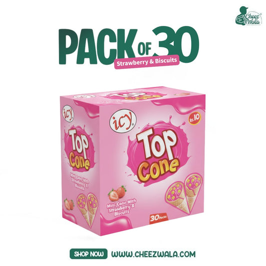 Icy | Top Cone Strawberry - Pack Of 30 (Rs.10)
