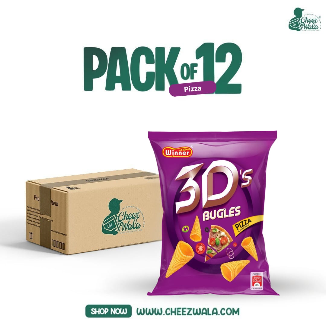 Winner | 3d Bugles Pizza 11gms - Pack of 12
