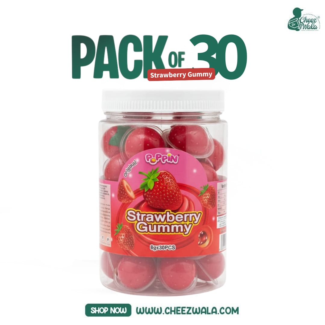 Poppin | Strawberry Gummy Jar - Pack of 30