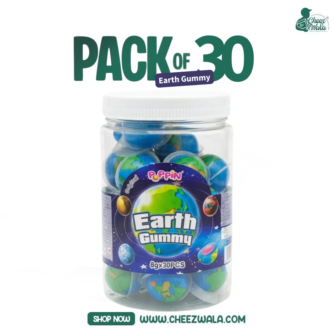 Poppin | Earth Gummy Jar - Pack of 30