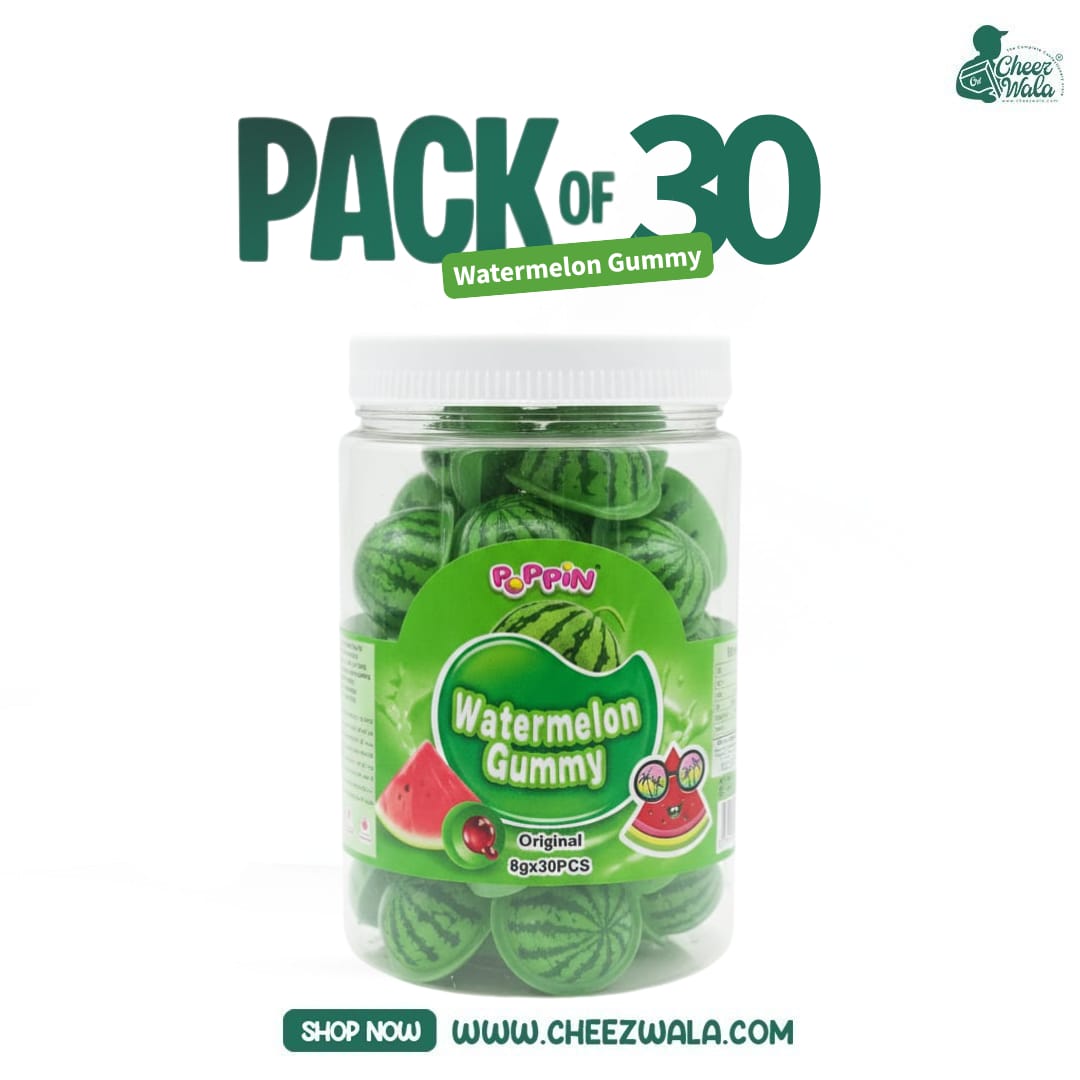 Poppin | Watermelon Gummy Jar - Pack of 30