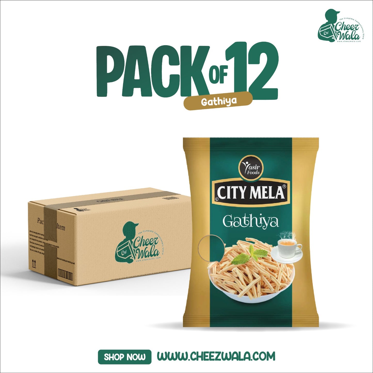 YAF | City Mela Gathiya - Pack Of 12