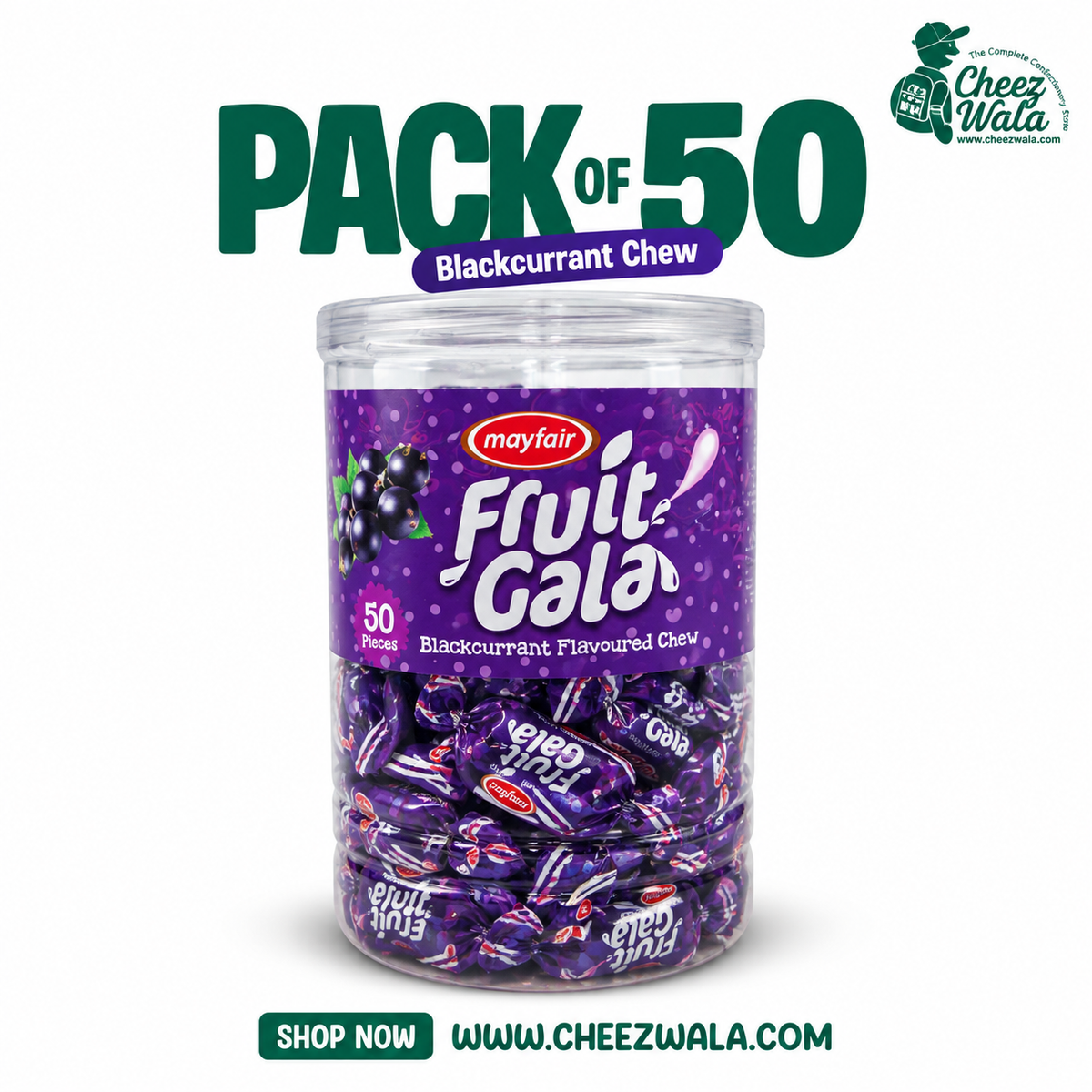 Mayfair | Fruit Gala Black Currant Chew - Pack of 50