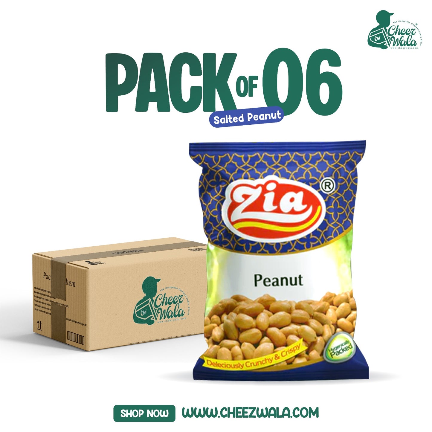 Zia | Salted Peanuts - Pack of 06