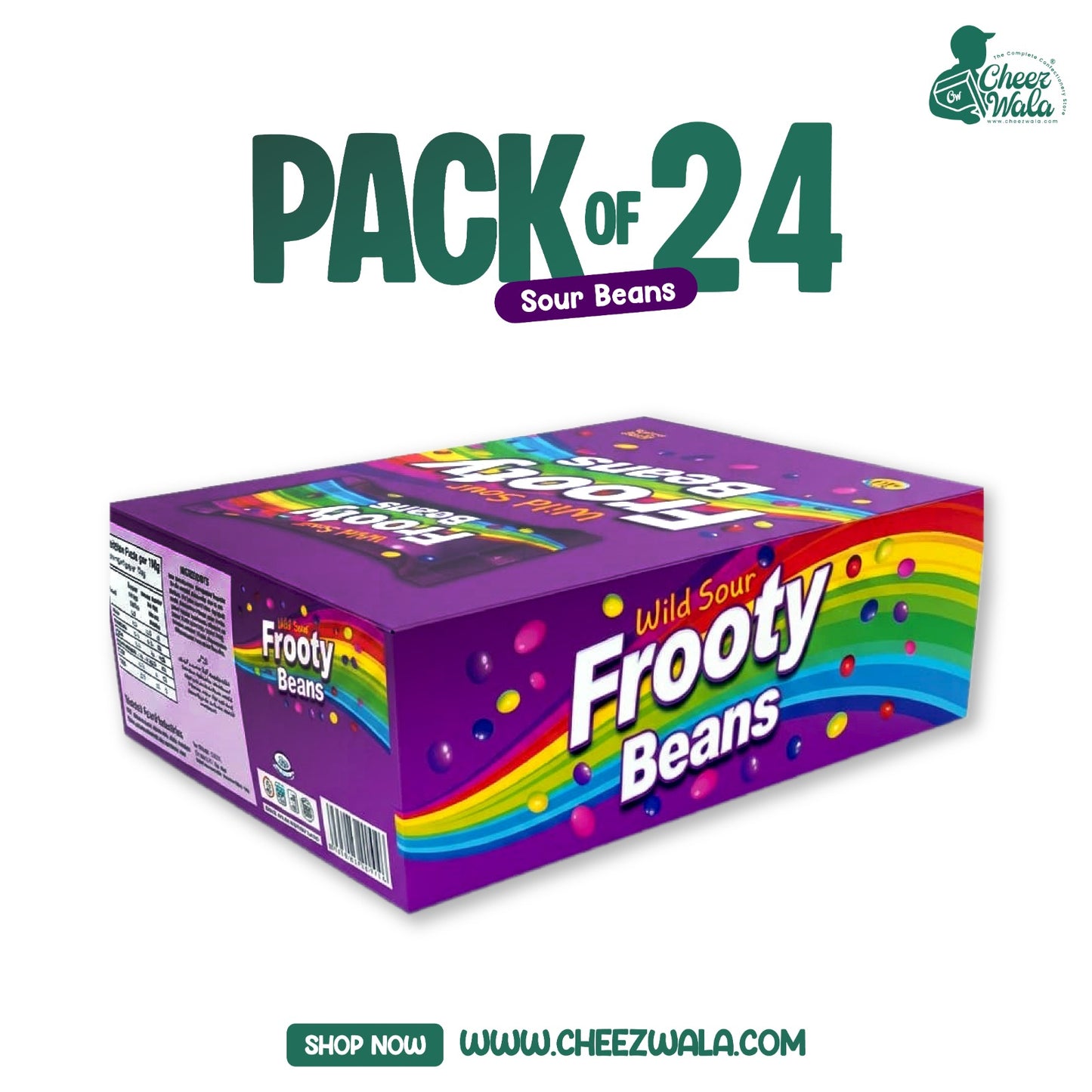 Candyco | Frooty Beans Wild Sour - Pack of 24