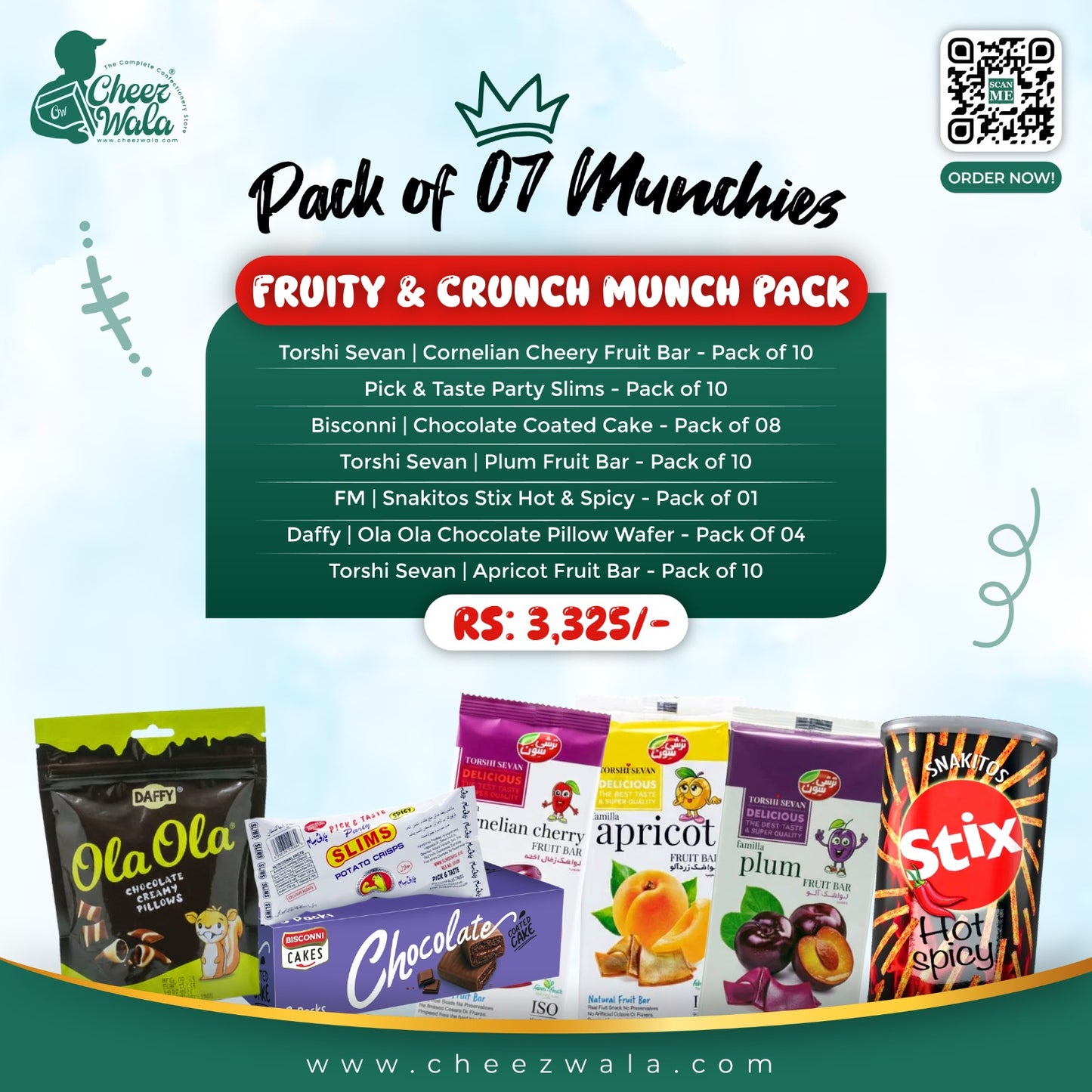 Fruity & Crunch Munch Pack - Pack of 07 Munchies