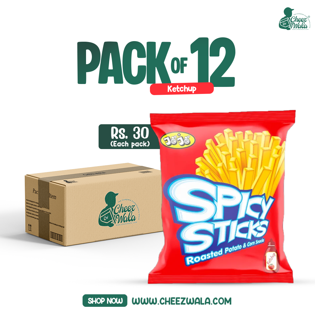 Jojo | Spicy Sticks Ketchup - Pack Of 12 (Rs.30)