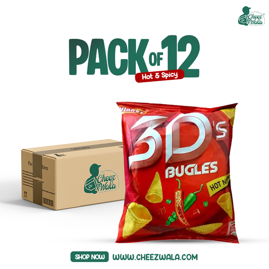 Winner | 3D Bugles Hot & Spicy 11gms - Pack of 12