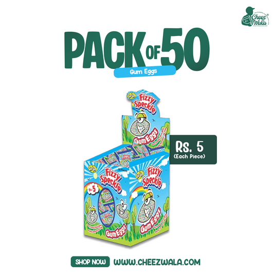 Jojo | Fizzy Speckle Gum Eggs - Pack Of 50 (Rs. 5)