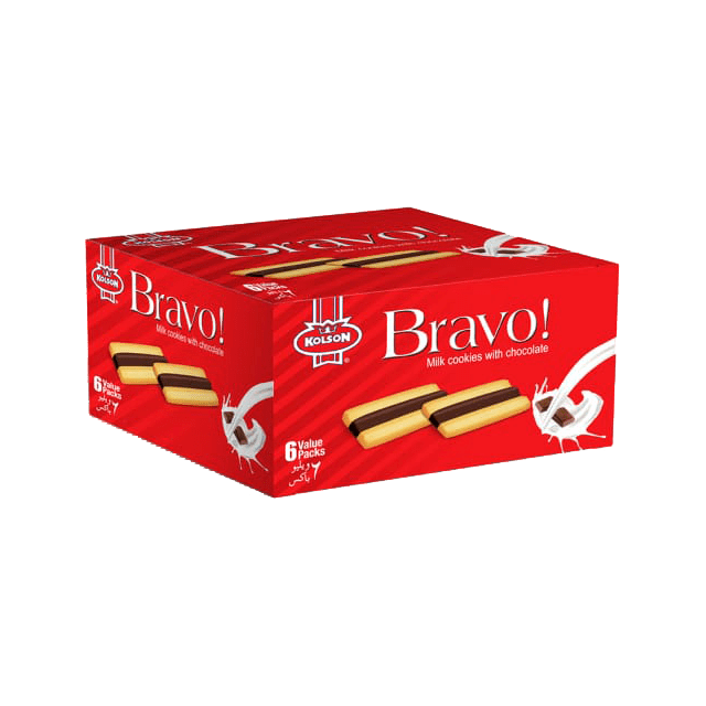 Kolson | Bravo Milk Cookies with Chocolate - Pack Of 16