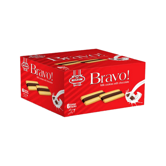 Kolson | Bravo Milk Cookies with Chocolate - Pack Of 16