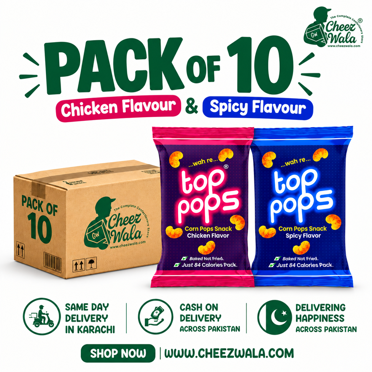 Niaz | Top Pops Mix (Blue & Red) - Pack Of 10