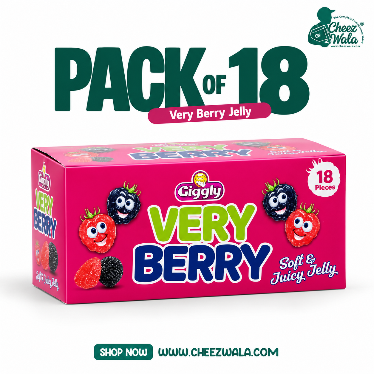 Giggly | Very Berry Jelly - Pack of 18