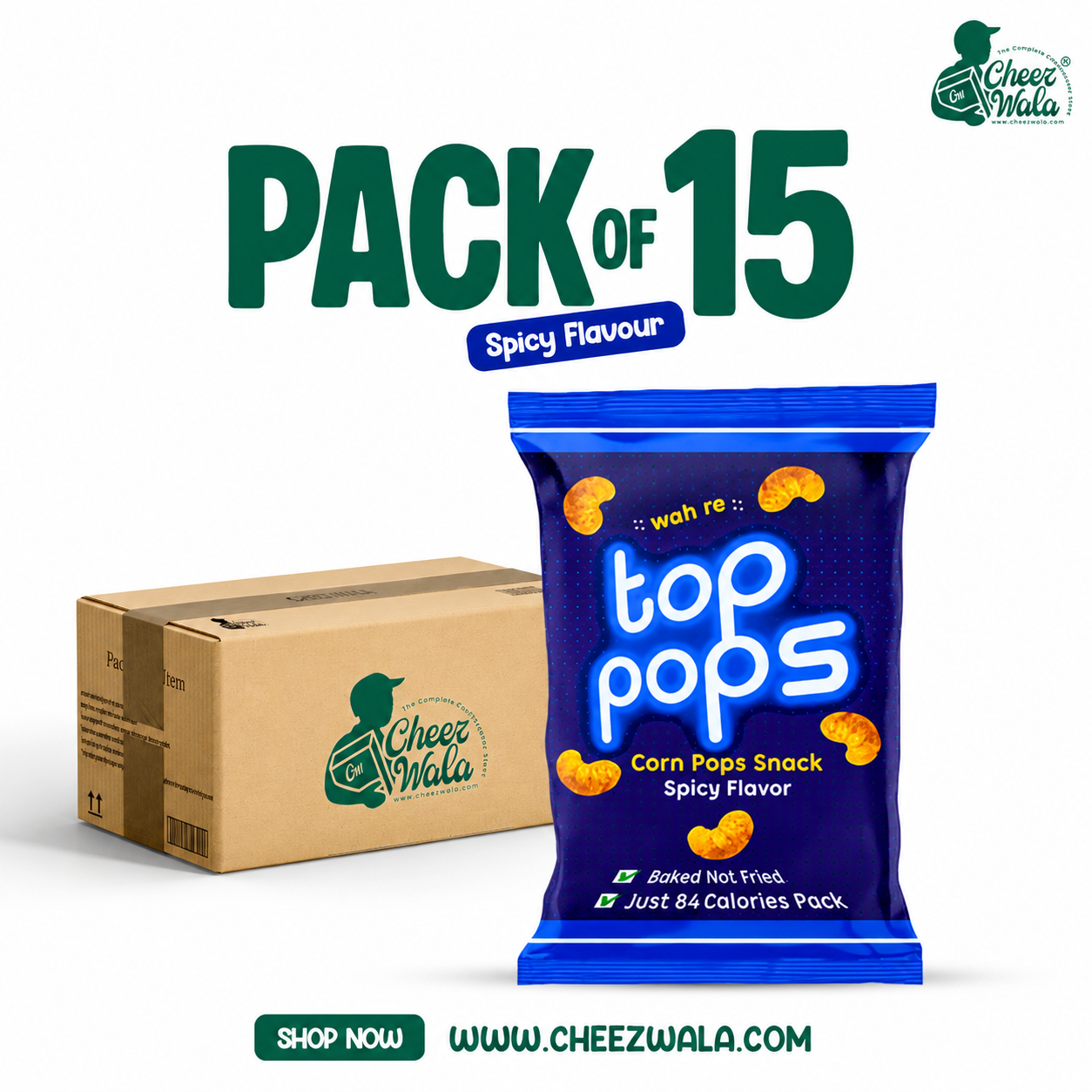 Top Pops Spicy (Blue) - Pack Of 15