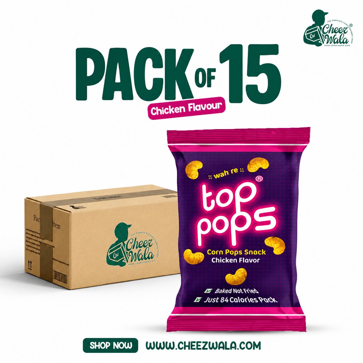 Top Pops Chicken (Red) - Pack Of 15