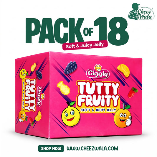 Giggly | Tutty Fruity Soft & Juicy Jelly - Pack of 18