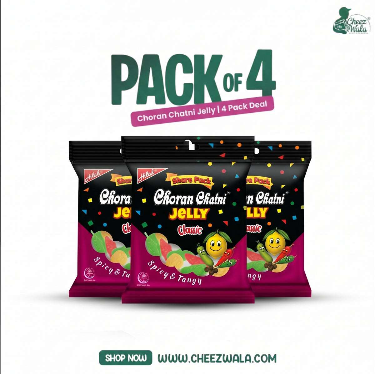 Hilal | Choran Chatni Jelly Share Pack - Pack Of 04