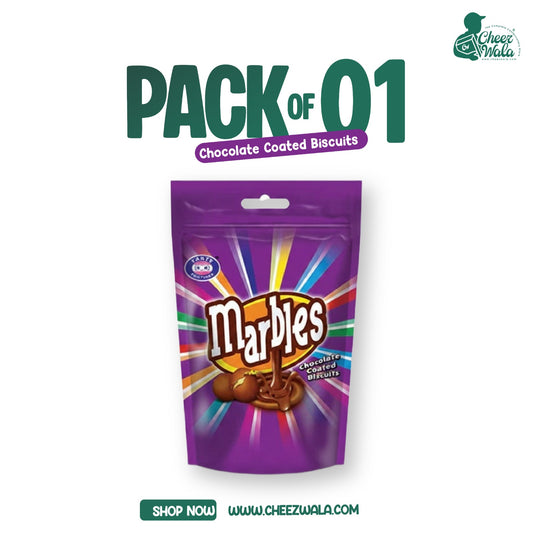 Taste Factory | Marbles Chocolate Coated Biscuits Pouch - Pack of 01