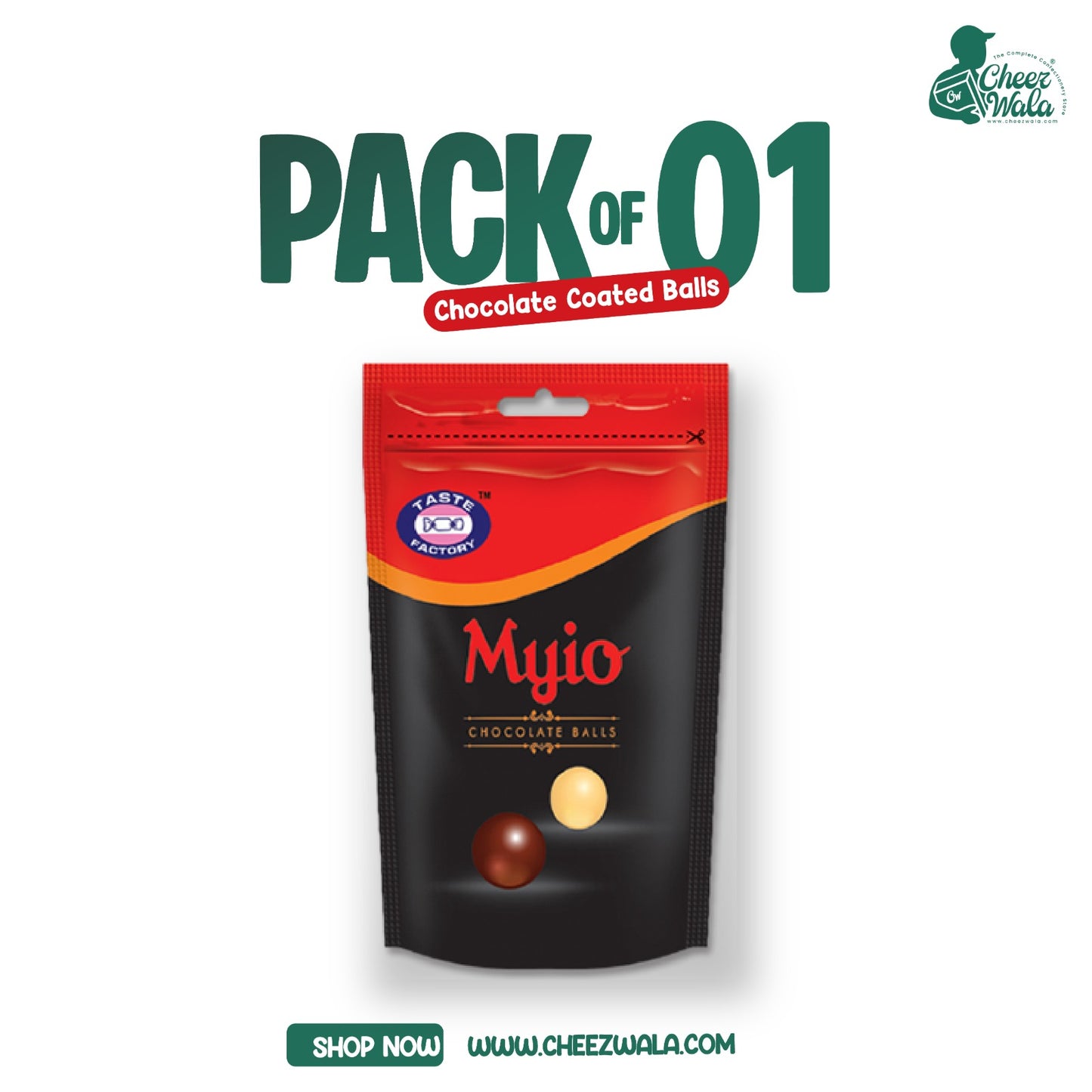 Taste Factory | Miyo Chocolate Balls Pouch - Pack of 01