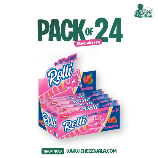 Forno | Rolli Strawberry Wafer Stick (Rs. 10) - Pack Of 24