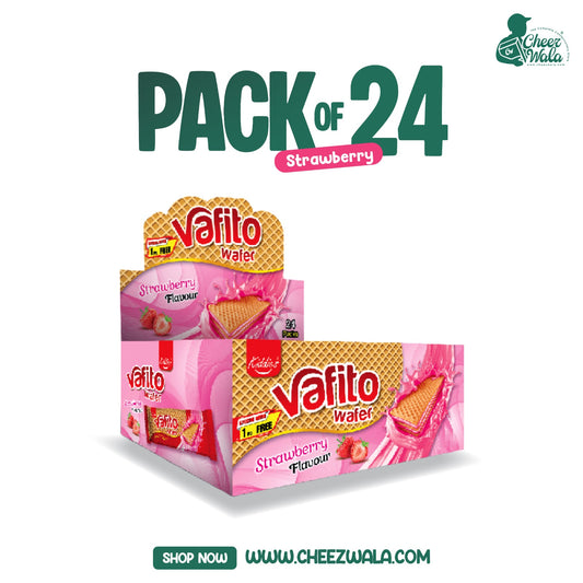 Kiddies | Vafito Strawberry Wafer - Pack of 24 (Rs. 10)