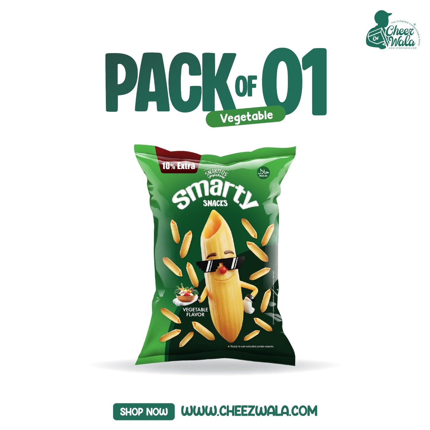 FM | Smarty Snacks Vegetable 33gms - Pack of 01