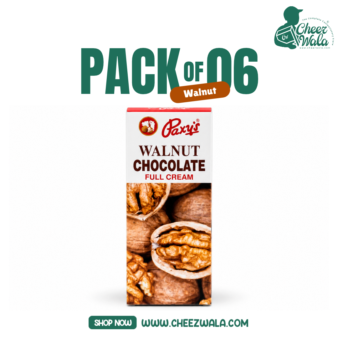 Paxy | Walnut Chocolate Full Cream Bar - Pack of 06