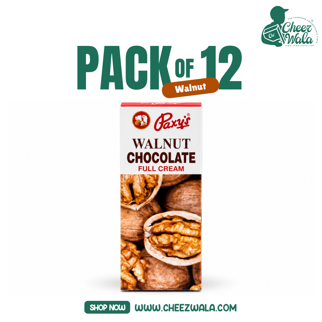 Paxy | Walnut Chocolate Full Cream Bar - Pack of 12