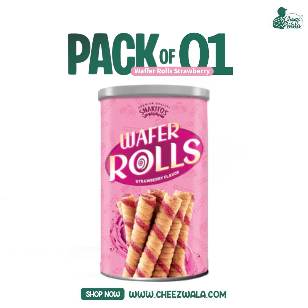 FM | Snakitos Wafer Rolls Strawberry - Pack of 01