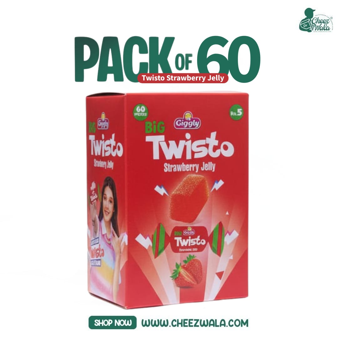 Giggly | Twisto Strawberry - Pack of 60