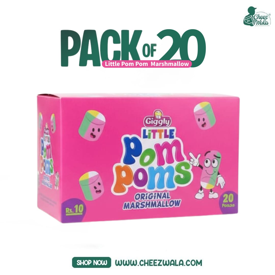 Giggly | Little Pom Poms Marshmallow - Pack of 20