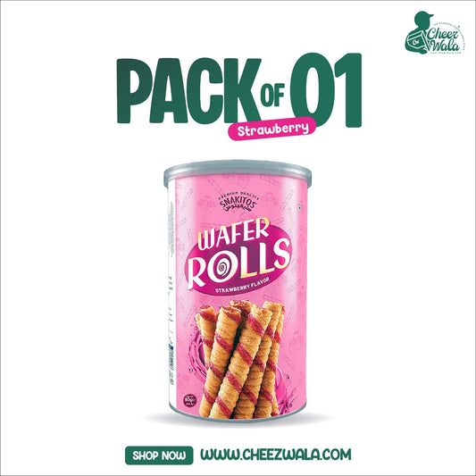 FM | Snakitos Wafer Rolls Strawberry - Pack of 01