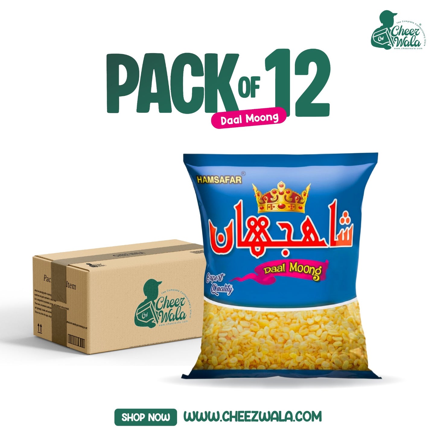 Hamsafar | Shahjahan Daal Moong - Pack Of 12