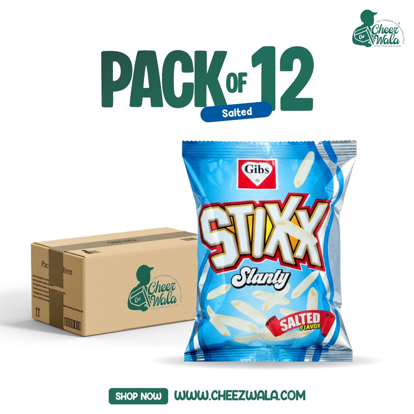 Gibs | Stixx Slanty Salted - Pack of 12