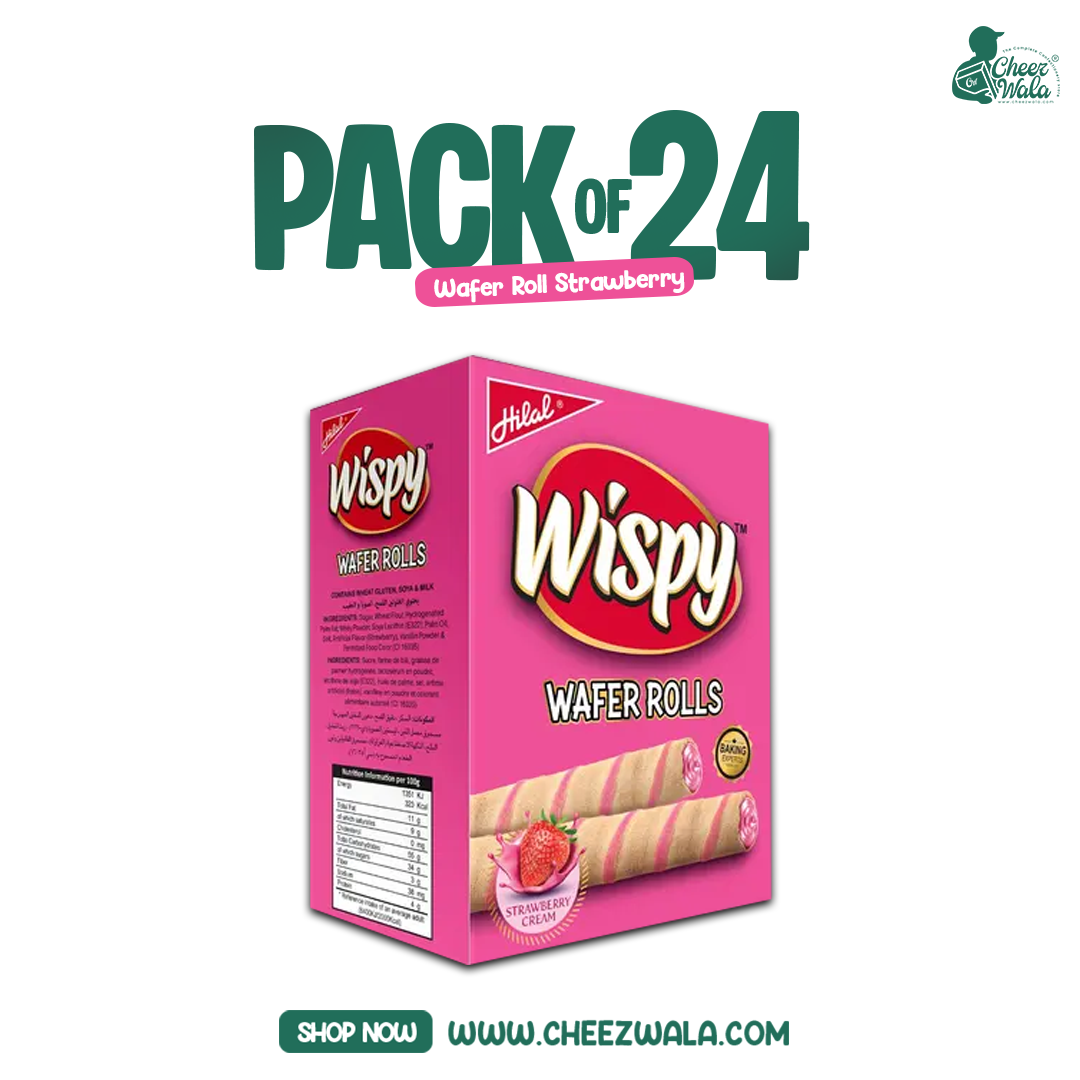 Hilal | Wispy Rolls Strawberry - Pack Of 24
