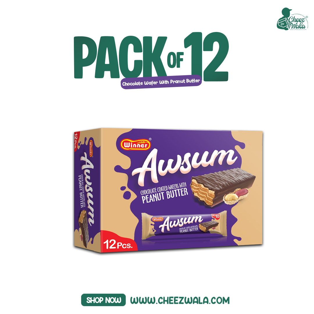 Winner | Awsum Chocolate Coated Wafers - Pack of 18 (Rs. 5)