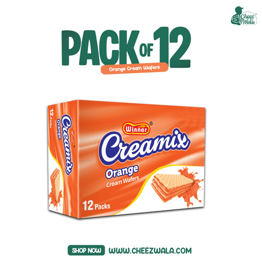 Winner | Creamix Orange Cream Wafers - Pack of 12 (Rs. 10)