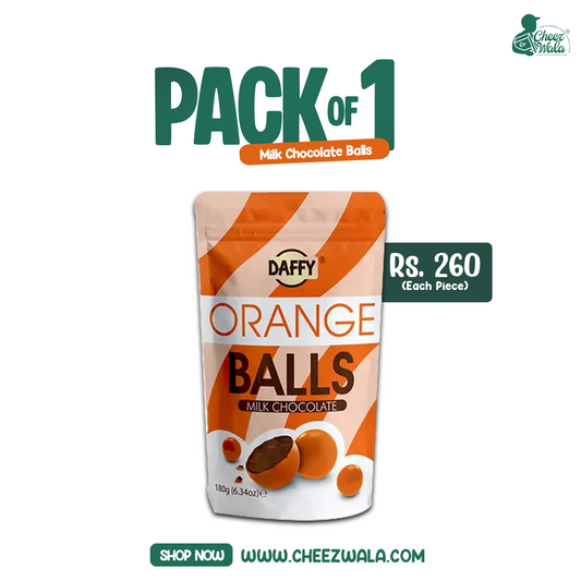 Daffy | Orange Balls Stand Alone Pouch - Pack Of 01 (Rs.260)