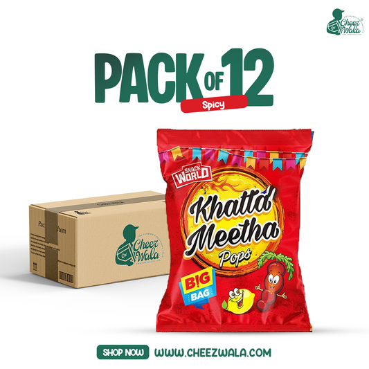 Snack World | Khatta Meetha Jumbo Pops - Pack Of 12