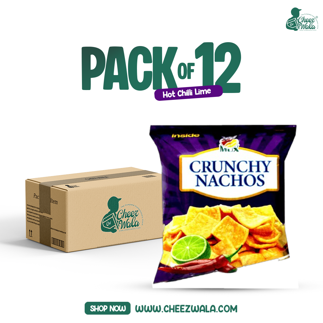 Mux Foods | Crunchy Nachose Hot Chilli Lime - Pack Of 12