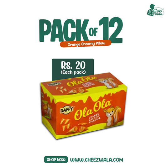 Daffy | Ola Ola Orange Pillow Wafer - Pack Of 12 (Rs.20)