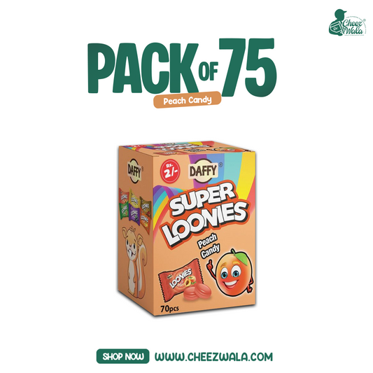 Daffy | Loonies Peach Candy (Rs. 02) - Pack of 75