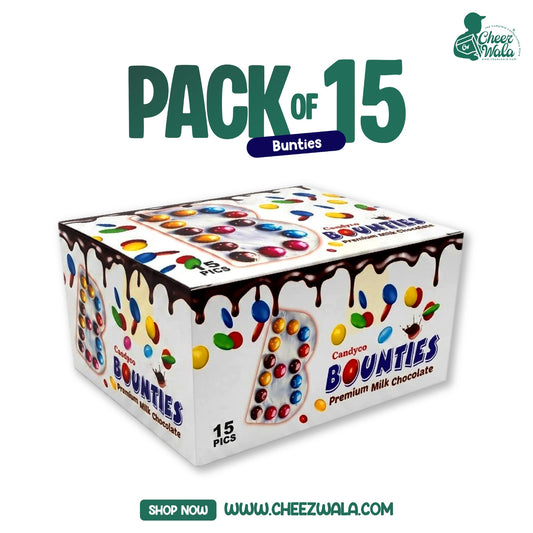 Candyco | Bounties Premium Milk Chocolate - Pack of 15 (Rs. 20)