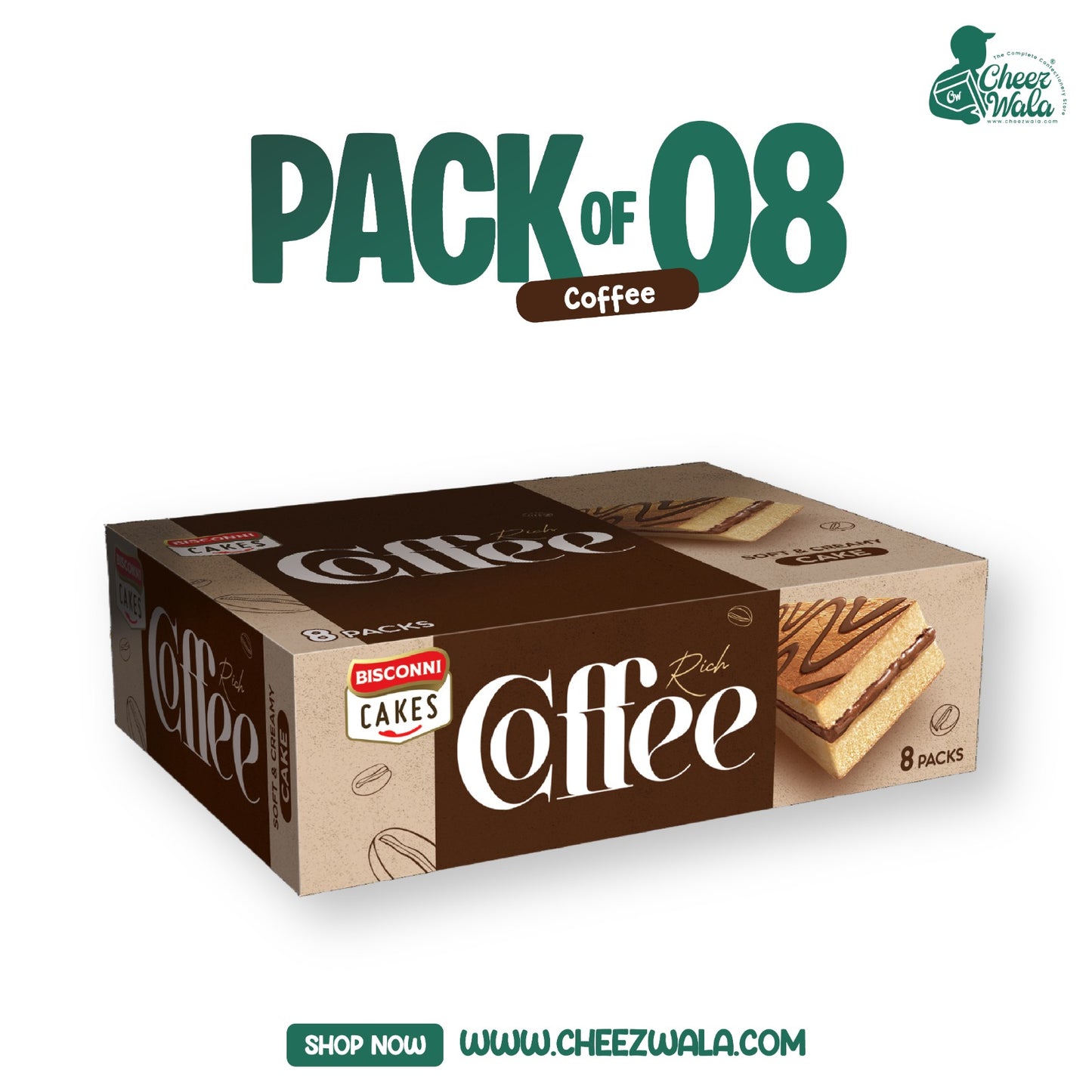 Bisconni | Coffee Cake - Pack of 08