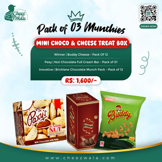Mini Choco & Cheese Treat Box - Pack of 03 Munchies